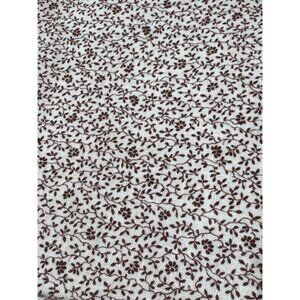 Brown Floral Cotton Fabric 1/4 yard x 42" Quilting Sewing Craft Lightweight Mate